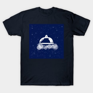 food, serving, restaurant food, food delivery, service, transportation, technology, light, universe, cosmos, galaxy, shine, concept T-Shirt